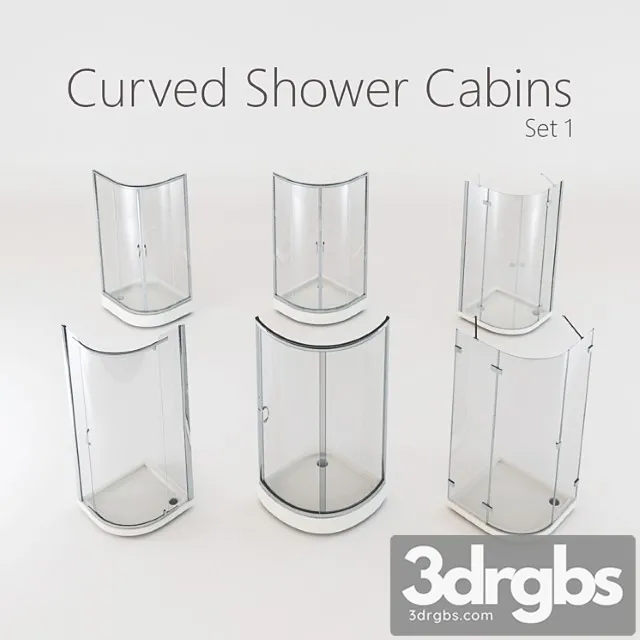 Curved Shower Cabins Set 1 3dsmax Download