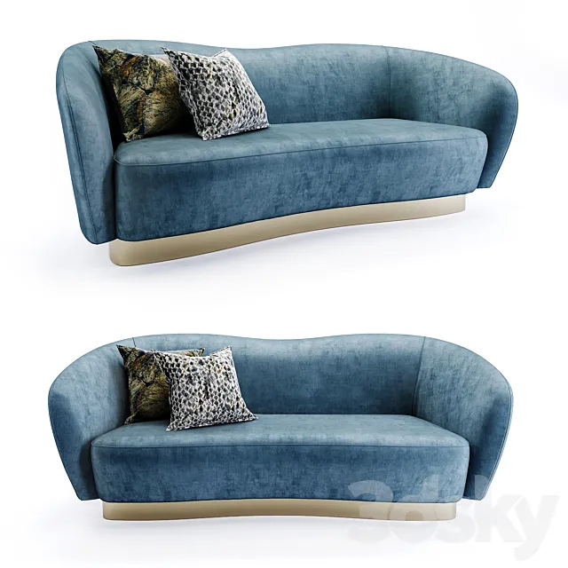 Curved sofa 3ds Max