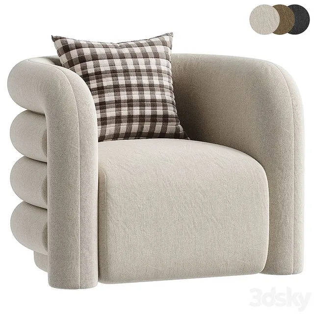 Curves Lounge Chair 3dsMax Model