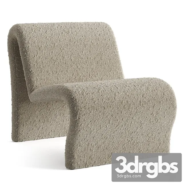 Curvy sculptural lounge chair