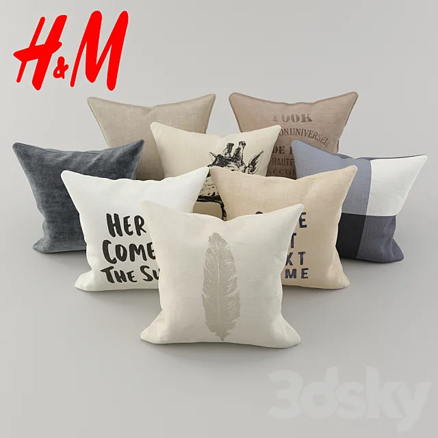 Cushions from H & M Set 4 3DSMax File