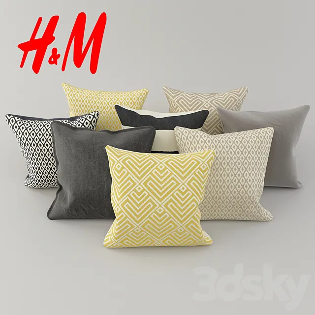 Cushions from H&M Set 1 3DSMax File
