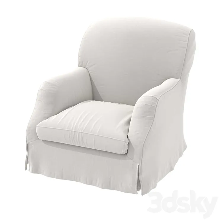 Custom made slipcovered chair 3DS Max