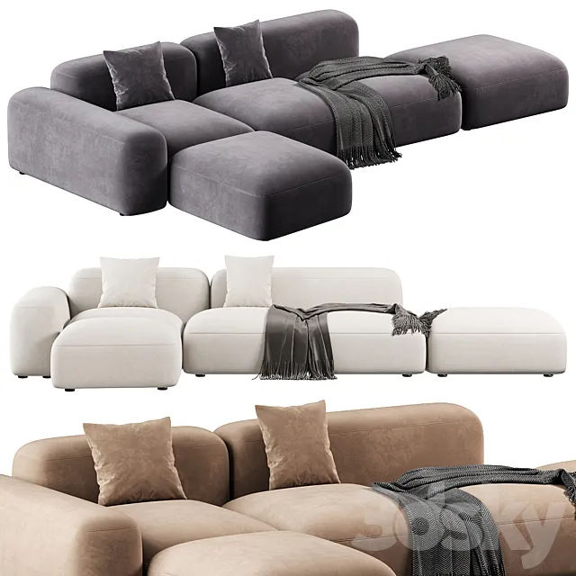 Customizable Sofa Lapis E019 3ds Max