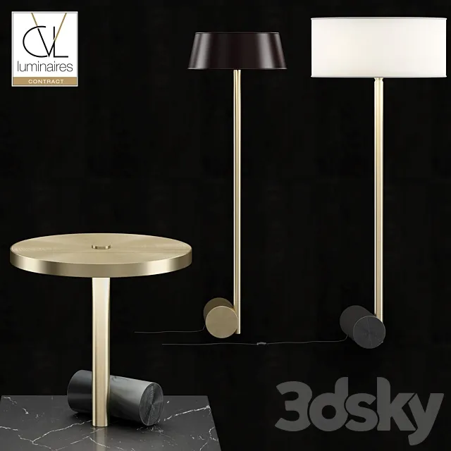 CVL Contract Calé (e) Table Lamp & Floor Lamp Collection 3DS Max Model