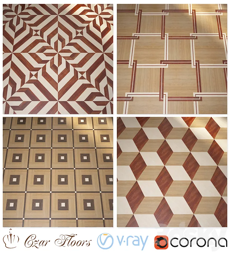 Czare Floors part 1 – art. Mx46 Mx47 Mx48 Mx49 3DS Max