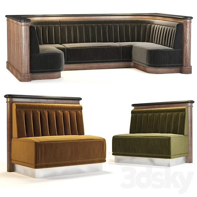 D0. Restaurant sofa 3ds Max