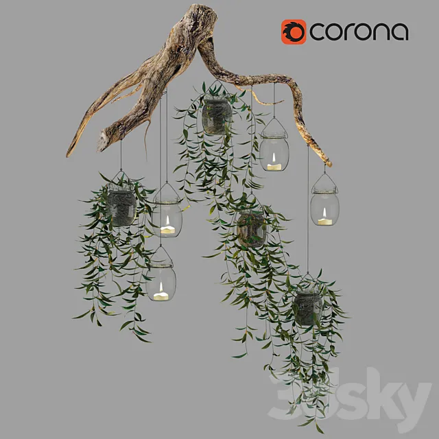 Сascading chandelier 3DS Max Model