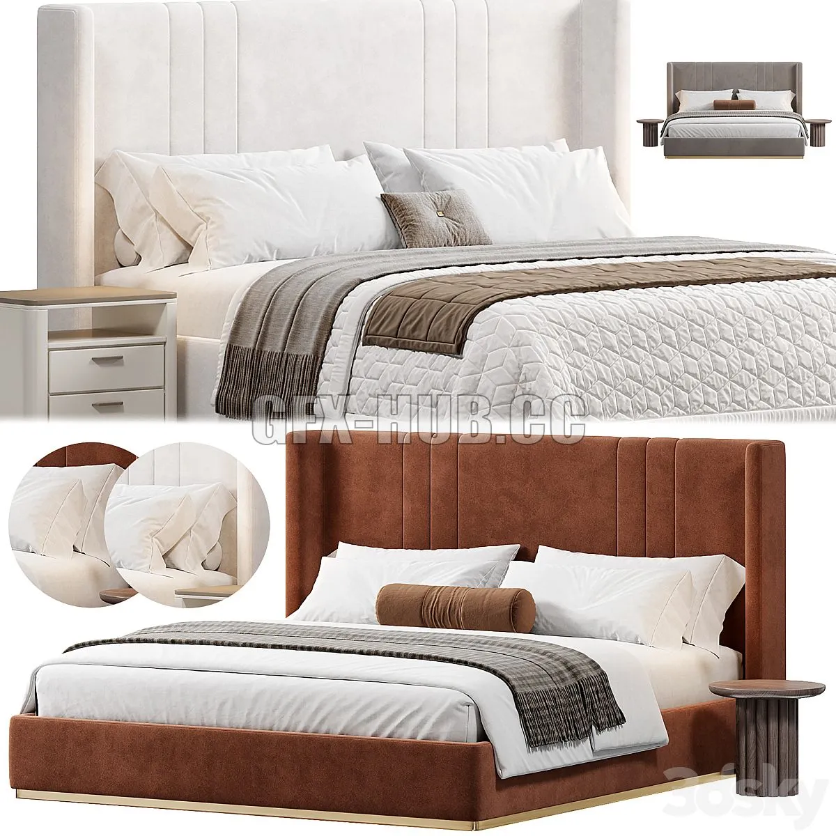 Daisy Bed by thehighwall 3dsMax Model