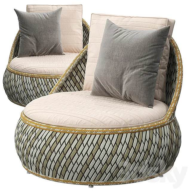 Dala lounge chair by Dedon 3DS Max Model