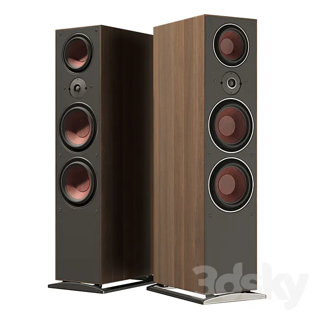 Dali Oberon 9 Dark Walnut speakers 3ds Max