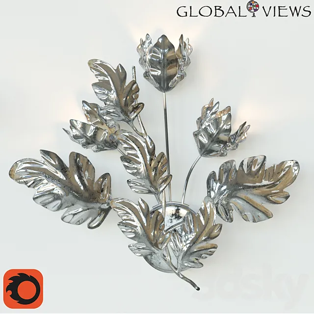 Dancing leaves Sconce 3ds Max