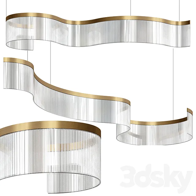 DANELIUS LONG Chandelier Lamp By Lampatron 3ds Max
