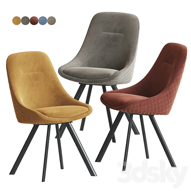 Daniel Swivel Dining Chair 3ds Max