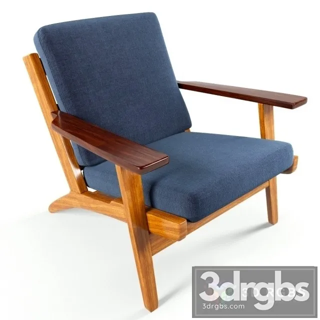 Danish Beech Wood Armchair 3dsmax Download