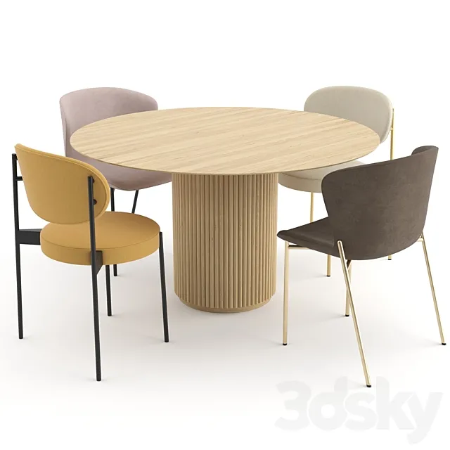 Danish dinning set 3ds Max