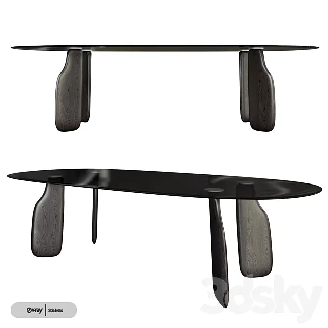 Dante Bavaresk Oval Table 3DSMax File