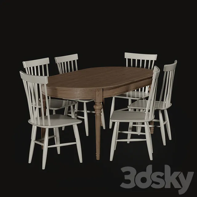 Danton Home Table and Chair 3DS Max Model