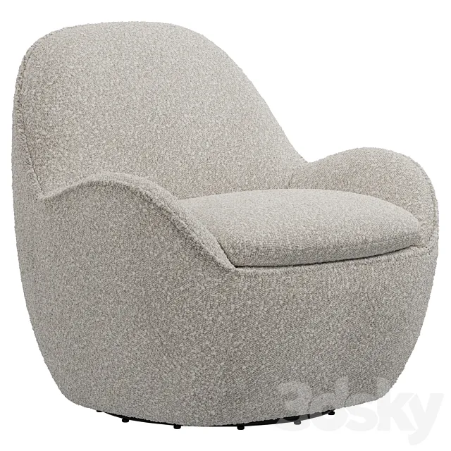 Dantone Home Atwood boucle swivel chair 3DS Max Model