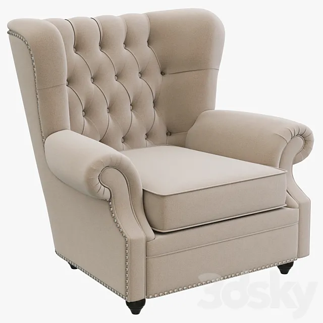 Dantone Home Biarritz armchair 3DS Max Model