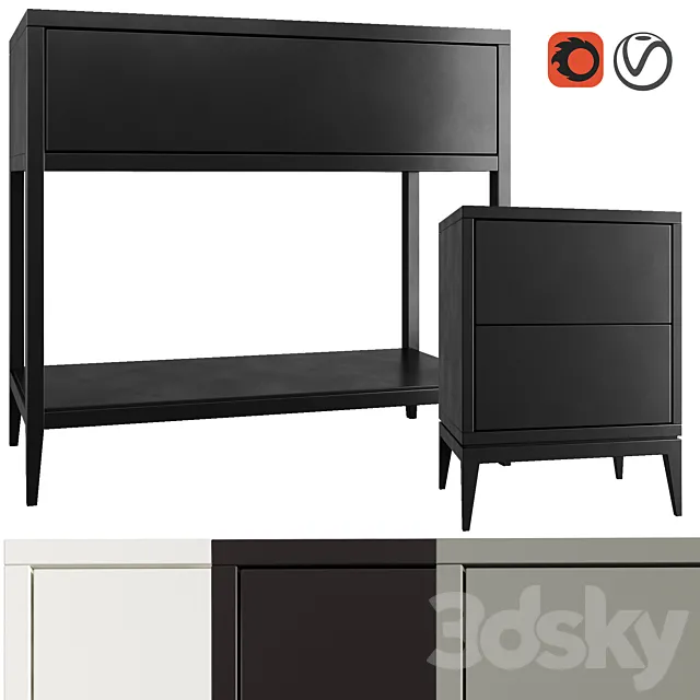 Dantone Home Console _ Nightstand Austin 3DS Max Model