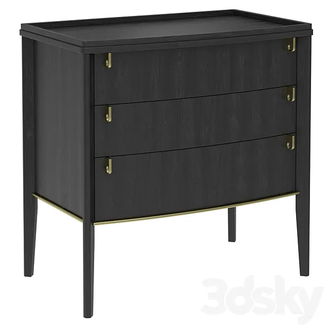 Dantone Home New Classic Small chest of 3 drawers 3ds Max