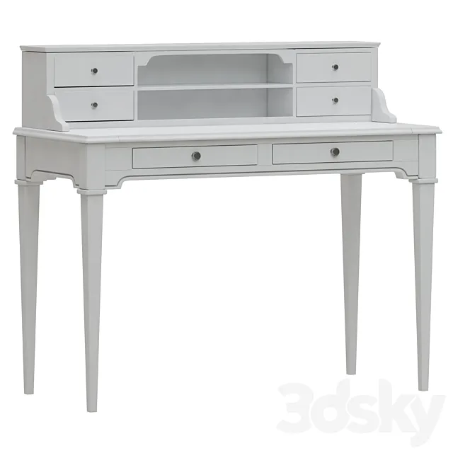 Dantone Home Oxford Desk with Shelves 3ds Max