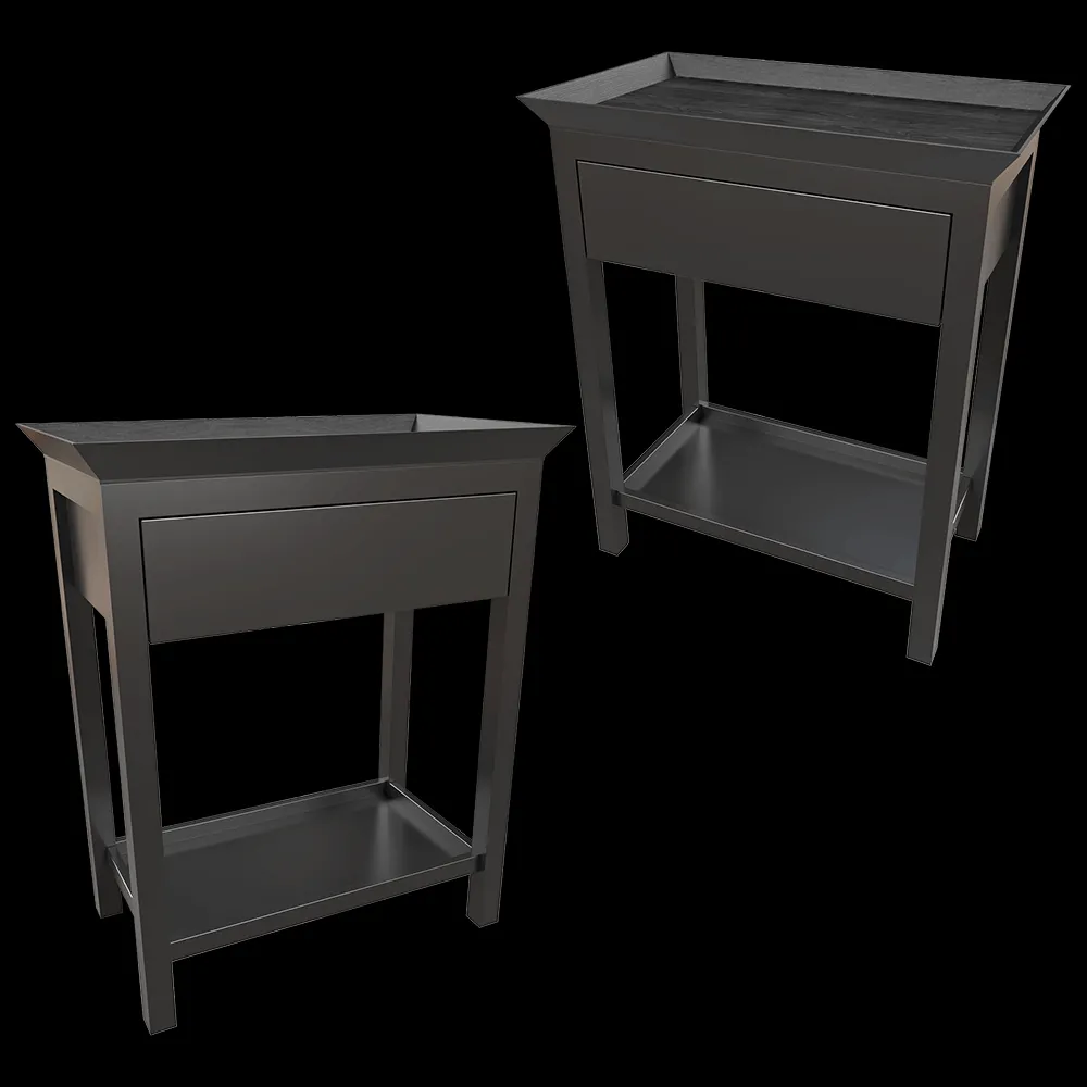 Dantone Home – Side table Newport with tray and shelf 2 3ds Max