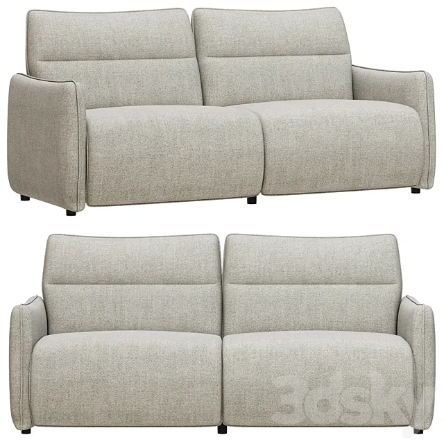 Dantone Home Sofa Delaware with recliner 3ds Max
