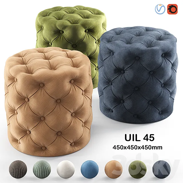 Dantone Pouf Will 45cm 3DS Max Model