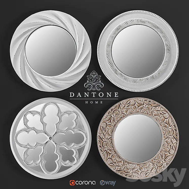 Dantone round mirror 3DS Max