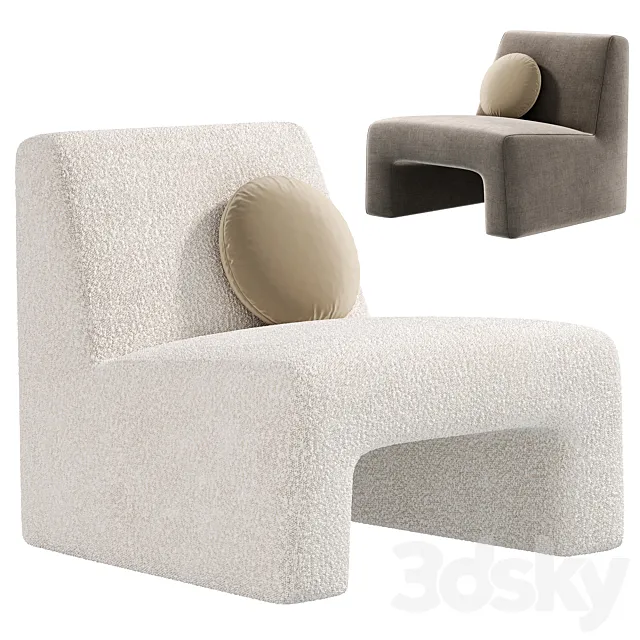 Dario Green Boucle Accent Chair by cb2 armchairs 3ds Max