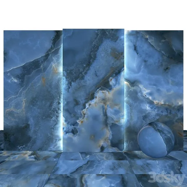 Dark Blue Onyx 01 3dsMax Model