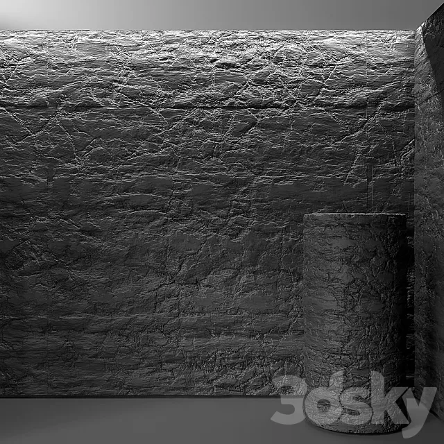 dark slate wall 3ds Max