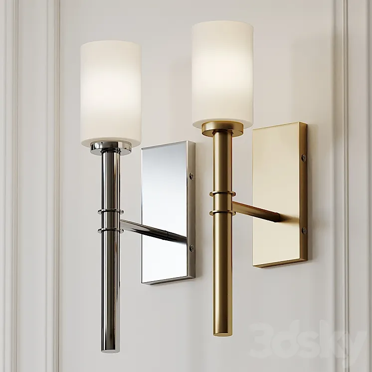 Darrell 1-Light Wallchiere Wall Sconce by Langley Street 3DS Max