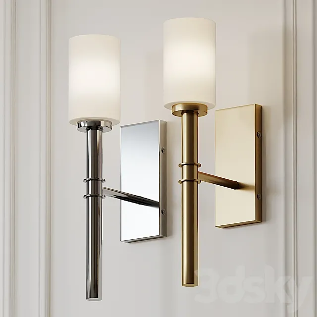 Darrell 1-Light Wallchiere Wall Sconce by Langley Street 3DSMax File