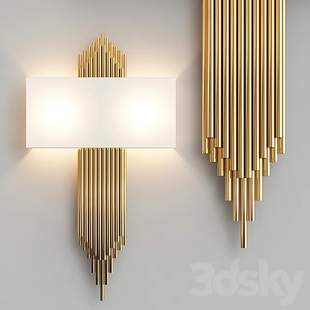 Darren wall lamp 3ds Max
