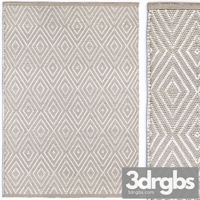 Dash & albert diamond white rug carpet 3dsmax Download