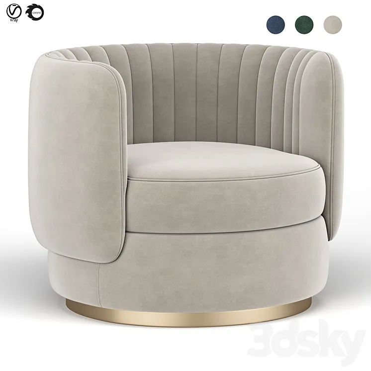 Davy armchair 3DS Max