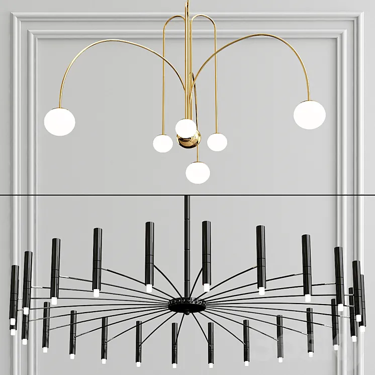 DAY and LOKA chandelier collection 3DS Max