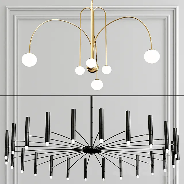 DAY and LOKA chandelier collection 3DSMax File