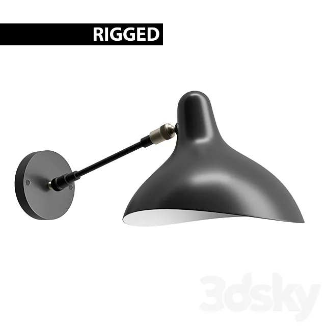 DCW Editions Mantis BS5 Wall Lamp _ Rigged 3ds Max