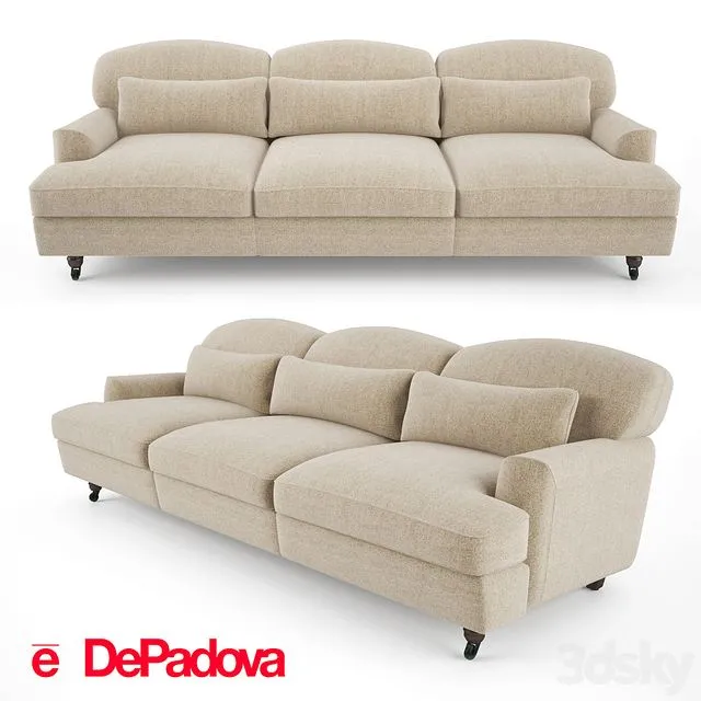 De Padova – Raffles Sofa (three-seater sofa) 3dsMax Model