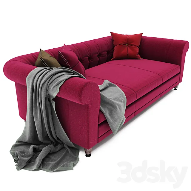 DE PADOVACHESTERFIELDTufted sofa 3ds Max