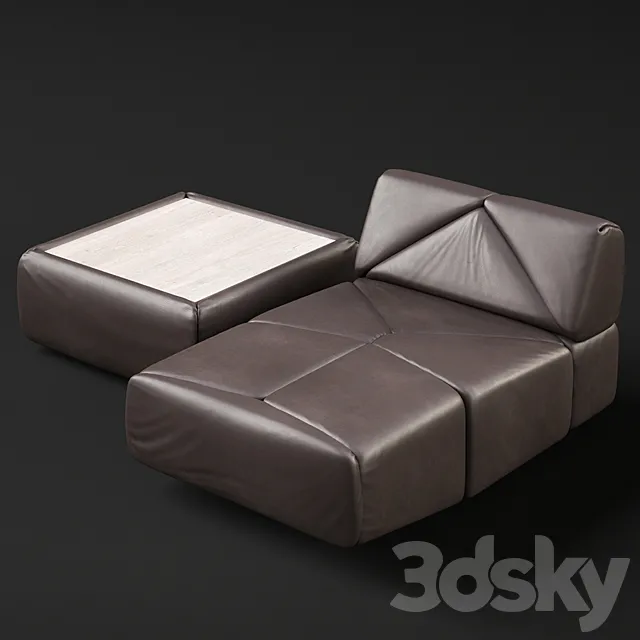 De Sede 88 daybed and table 3DSMax File