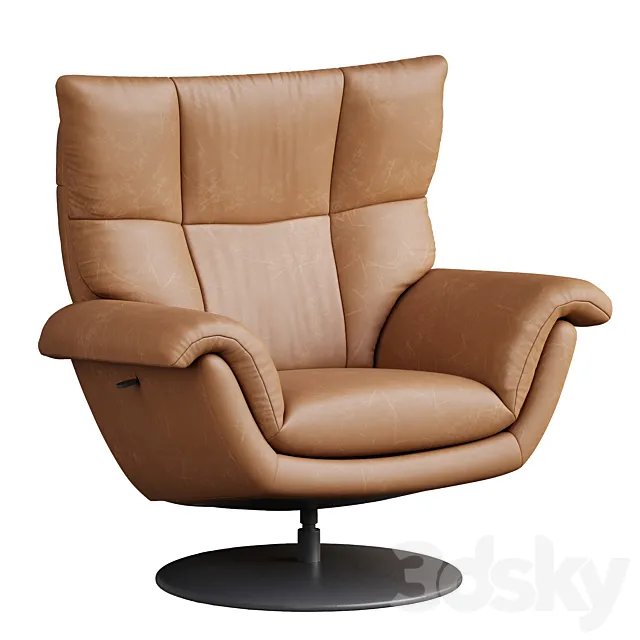 Deacon Leather Swivel Recliner armchair 3DSMax File