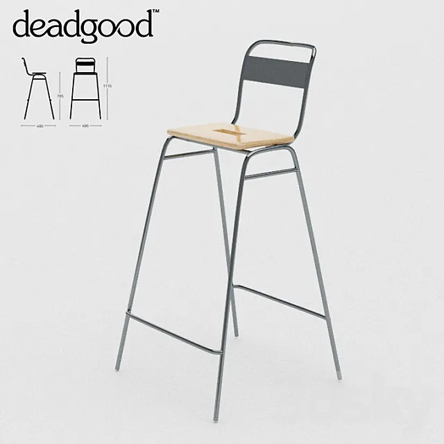 Deadgood _ Working Girl Cross Stool 3ds Max