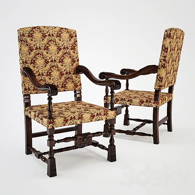 Debenham Antiques Ltd 19 Century Throne Chair 3ds Max