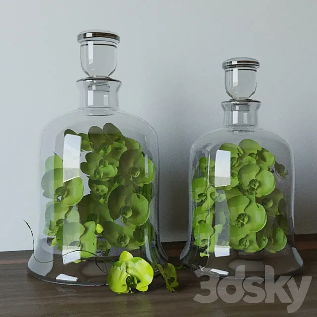 Decanters with Greens 3DSMax File