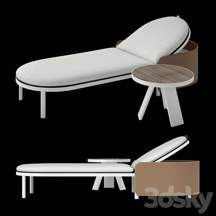 Deck chair Ethimo Esedra 3DS Max